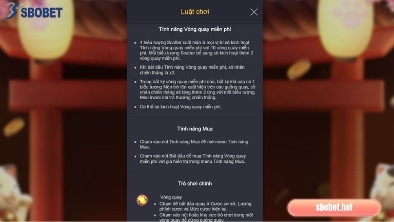 Hướng dẫn tham gia game Neko May Mắn Sbobet chi tiết a-z